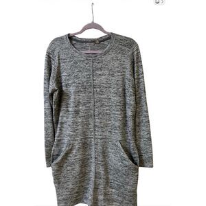 Athleta Heathered gray pullover dress casual athleisure sz Medium